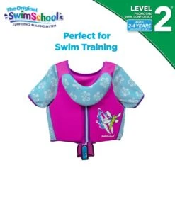 Kids' Deluxe Swim Trainer Vest With Collar 15 Kids' Deluxe Swim Trainer Vest With Collar -Swimming Equipment 5665917108392 pinkblue 5a