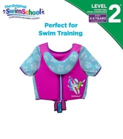 Kids' Deluxe Swim Trainer Vest With Collar 16 Kids' Deluxe Swim Trainer Vest With Collar -Swimming Equipment 5665917108392 pinkblue 6a