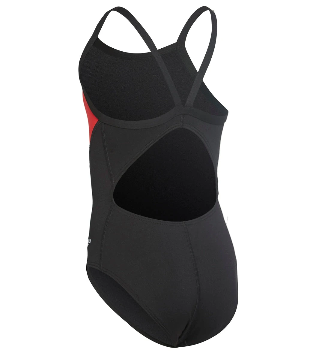 Girls' Surf Splice Butterfly Back One Piece Swimsuit 4 Girls' Surf Splice Butterfly Back One Piece Swimsuit - Image 2