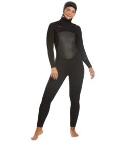 Xcel Women's Axis Hooded 5/4mm Fullsuit Wetsuit -Swimming Equipment 5666674704552 black 4a