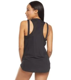 Tommy Bahama Island Active Solid Cover Up Tank Top -Swimming Equipment 5667140829352 black 3a