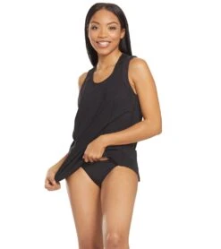 Tommy Bahama Island Active Solid Cover Up Tank Top -Swimming Equipment 5667140829352 black 4a