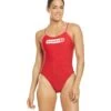 TYR Women's Guard Mantra Cutoutfit One Piece Swimsuit -Swimming Equipment 5667158327464 red 1a