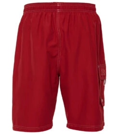 TYR Men's Guard Challenger Swim Short -Swimming Equipment 5667171565736 red 3a
