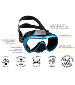 CRESSI Liberty Duo Scuba Mask -Swimming Equipment 5667650732200 blackblue 5a