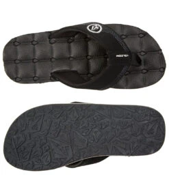 Volcom Boys' Recliner Flip Flop (Big Kid) -Swimming Equipment 5668310646952 blackwhite 4a