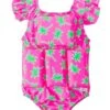 Girls' Palm Tree Floatation Swimsuit -Swimming Equipment 5669684052136 2t