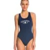 Lifeguard Wide Strap One Piece Swimsuit -Swimming Equipment 5670012453032 navy 1a