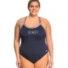 Lifeguard Plus Size DBX Back One Piece Swimsuit -Swimming Equipment 5670062850216 guardnavy 1a