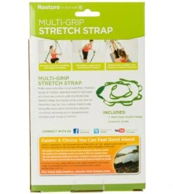 Gaiam Restore Multi-Grip Stretch Strap -Swimming Equipment 5671579582632 5