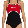 Female Color Block Lifeguard One Piece Swimsuit -Swimming Equipment 5672510226600 2t