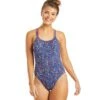 Nike Women's HydraStrong Pixel Party Spider Back One Piece Swimsuit (SwimOutlet Exclusive) -Swimming Equipment 5677929300136 redblue 1a