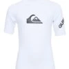 Quiksilver All Time Short Sleeve Rash Guard (Big Kid) 1 Quiksilver All Time Short Sleeve Rash Guard (Big Kid) -Swimming Equipment 5679221342376 white 1a