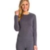 Level Six Women's Hot Fuzz Long Sleeve Fleece Paddle Top -Swimming Equipment 5684465860776 blackspacedye 1a