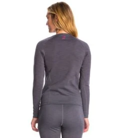 Level Six Women's Hot Fuzz Long Sleeve Fleece Paddle Top -Swimming Equipment 5684465860776 blackspacedye 3a