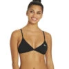 Nike Women's HydraStrong Solid Tie Back Bikini Top -Swimming Equipment 6033745674408 black 1a