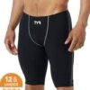 TYR Men's Thresher Short Jammer Tech Suit Swimsuit -Swimming Equipment 6184014708904 blkgrey 1a
