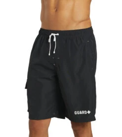Guard Men's Hybrid Cargo Swim Trunk -Swimming Equipment 6215349665960 black 5a