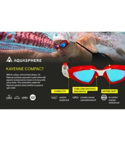 AQUASPHERE Kayenne Compact Fit Polarized Lens Goggle -Swimming Equipment 6215490240680 brownpolarizedwhitegrey 8a