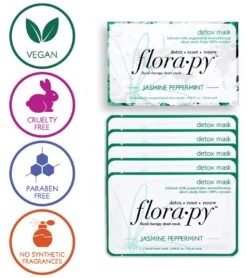 Detox Aromatherapy Sheet Mask 5 Count, Jasmine Peppermint -Swimming Equipment 6611788660904 5