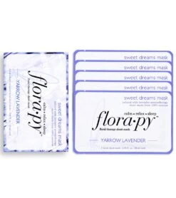 Sweet Dreams Aromatherapy Sheet Mask 5 Count, Yarrow Lavender -Swimming Equipment 6611789414568 4