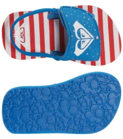 Roxy Finn Sandal (Toddler) -Swimming Equipment 6625387184296 redwhiteblue 4a