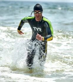 TYR Men's Hurricane Cat 5 Fullsleeve Triathlon Wetsuit -Swimming Equipment 6751581470888 blackgreenyellow 4a