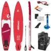 CRESSI Set Isup Fury Touring Dc 12’2’' Rosso Inflatable SUP -Swimming Equipment 6856350761128 redwhite 1a