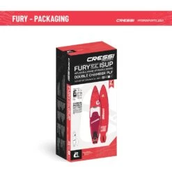 CRESSI Set Isup Fury Touring Dc 12’2’' Rosso Inflatable SUP -Swimming Equipment 6856350761128 redwhite 9a