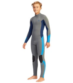 Billabong Boys' 3/2MM Absolut Backzip Long Sleeve Full Wetsuit -Swimming Equipment 6908217327784 ash 4a