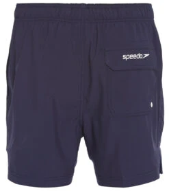 Speedo Men's 16" Solid Swim Trunks -Swimming Equipment 7008196853928 peacoat 3a