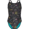 Celestial Thin Strap One Piece Swimsuit Youth (22-28) -Swimming Equipment 7074818588840 black 1a