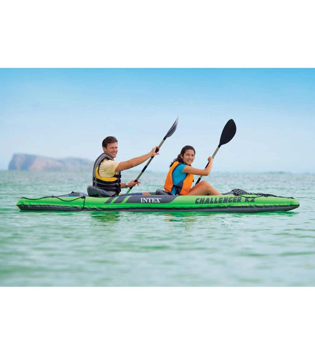 Intex Challenger K2 Kayak W/ 86" Aluminum Oars & High-Output Pump 4 Intex Challenger K2 Kayak W/ 86" Aluminum Oars & High-Output Pump - Image 2