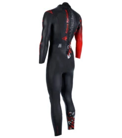 AQUASPHERE Men's Racer V3 Tri Wetsuit -Swimming Equipment 7197877960872 blackred 3a