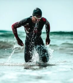 AQUASPHERE Men's Racer V3 Tri Wetsuit -Swimming Equipment 7197877960872 blackred 6a