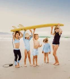 Boys' Aqua Bloom Volley Board Short (Toddler, Little Kid, Big Kid) -Swimming Equipment 7217016078504 blue 5a