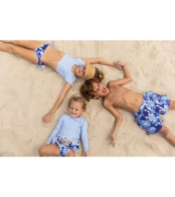 Girls' Mango Tango Sustainable Crop SS Rash Top Set (Little Kid, Big Kid) -Swimming Equipment 7217022271656 blue 3a