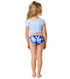 Girls' Mango Tango Sustainable Crop SS Rash Top Set (Little Kid, Big Kid) -Swimming Equipment 7217022271656 blue 7a