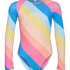 Roxy Girls' Touch Of Rainbow Long Sleeve One Piece Swimsuit (Toddler,Little Kid) -Swimming Equipment 7221344370856 regattaovertherainbow 1a