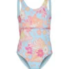 Roxy Girls' Funny Childhood One Piece Swimsuit (Toddler, Little Kid) -Swimming Equipment 7221344993448 coolblueallaloha 1a