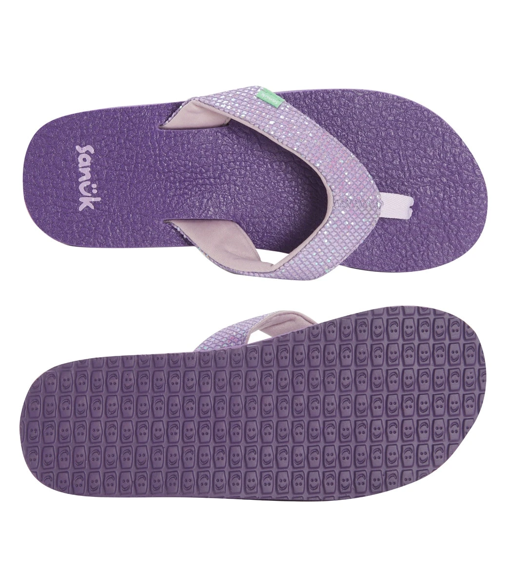 Sanuk Girls' Yoga Glitter Flip Flop (Big Kid) 6 Sanuk Girls' Yoga Glitter Flip Flop (Big Kid) - Image 4