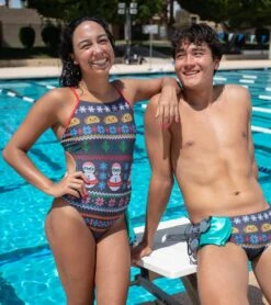 Granny Sweater Holiday Tacos Brief Swimsuit -Swimming Equipment 7362715451560 black 4a