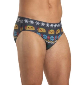 Granny Sweater Holiday Tacos Brief Swimsuit -Swimming Equipment 7362715451560 black 8a