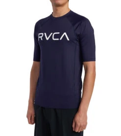 Men's Rvca Short Sleeve Rashguard -Swimming Equipment 7375240855720 navy 4a