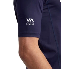 Men's Rvca Short Sleeve Rashguard -Swimming Equipment 7375240855720 navy 6a