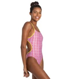 Sporti X Alex & Gretchen Walsh XOXO Tracy Double Strap One Piece Swimsuit -Swimming Equipment 7424673677480 pink 6a