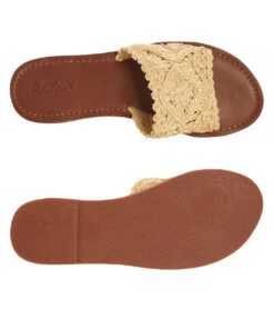 Roxy Women's Kaia Slim Slide Sandals -Swimming Equipment 7430143901864 natural 4a