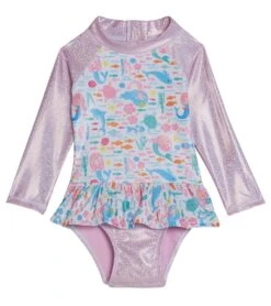 Girls' Fantasea Mermaids Alissa UPF 50+ Long Sleeve One Piece Swimsuit (Baby)