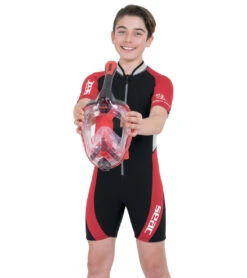 Kids 2.5mm Short Sleeve Ciao 11 Kids 2.5mm Short Sleeve Ciao -Swimming Equipment 7456266223784 blackred 5a