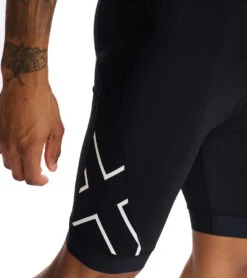 2XU Men's Core Tri Short 12 2XU Men's Core Tri Short -Swimming Equipment 7468244664488 blackwhite 5a